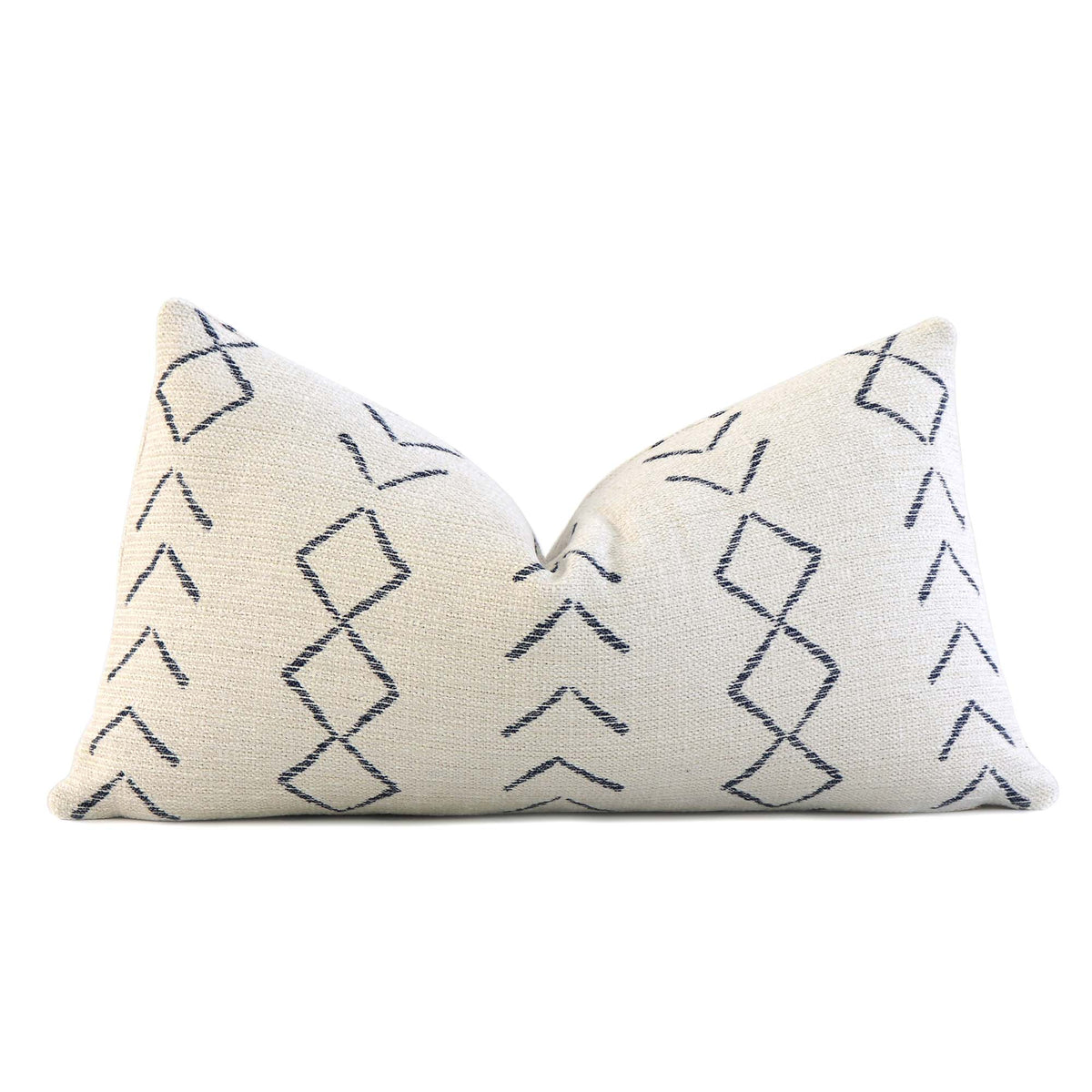 Thibaut Performance Anasazi Midnight Blue Woven Striped Designer Lumbar Throw Pillow Cover