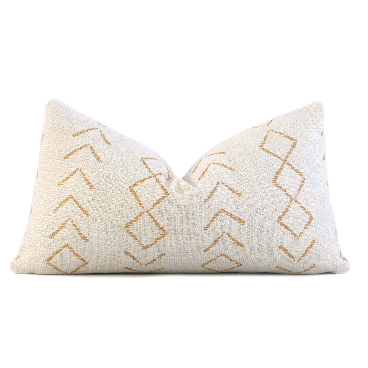 Thibaut Performance Anasazi Straw Yellow Woven Striped Designer Luxury Lumbar Throw Pillow Cover