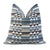 Thibuat Performance Fabric Waterfall Blue Woven Ikat Kilim Pattern Designer Luxury Throw Pillow Cover
