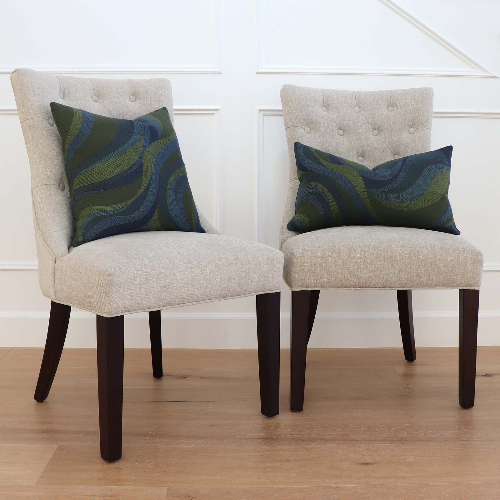 Thibaut Passage Lagoon Blue and Green Woven Performance Luxury Designer Decorative Throw Pillow Cover