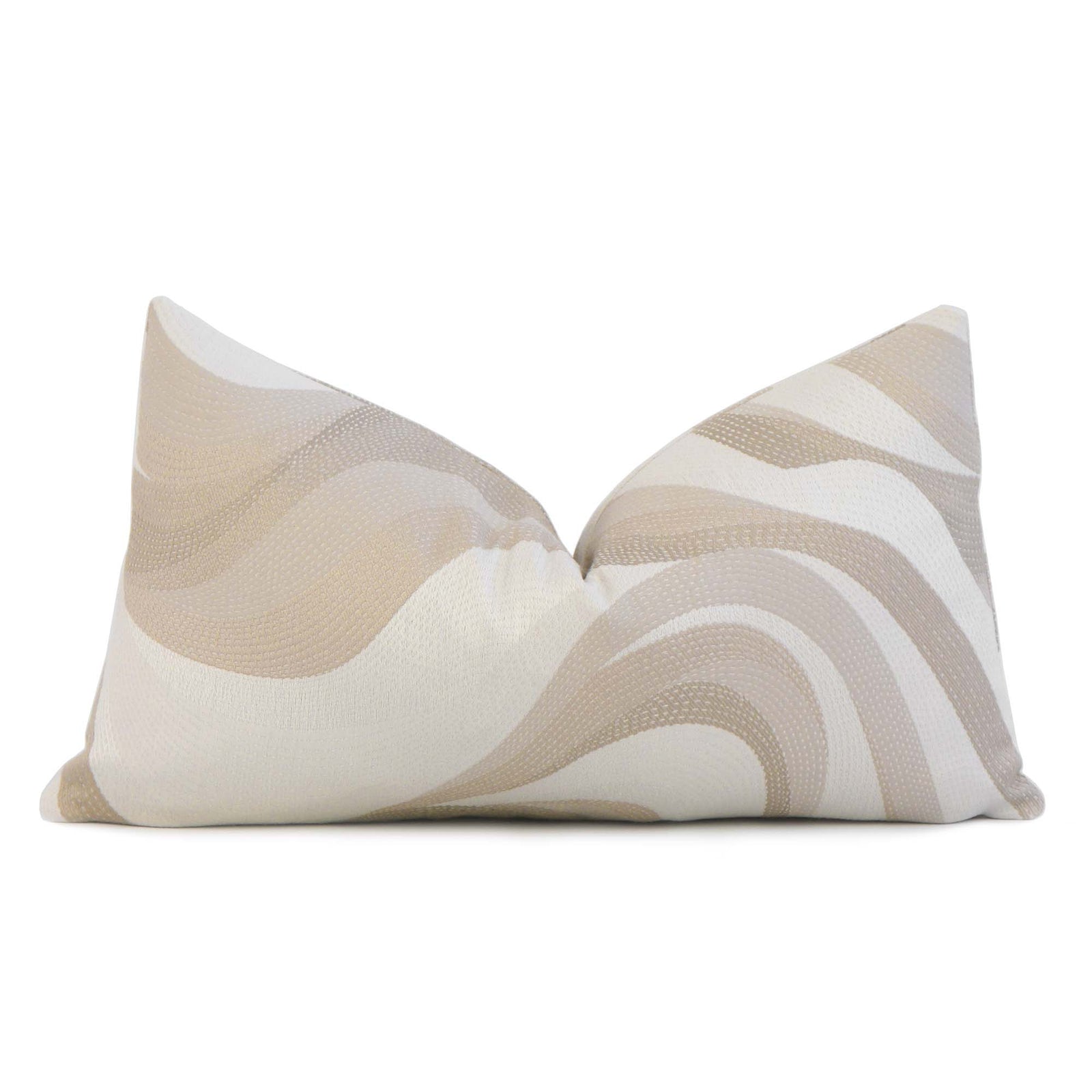 Thibaut Passage Linen White Beige Woven Performance Luxury Designer Decorative Lumbar Throw Pillow Cover