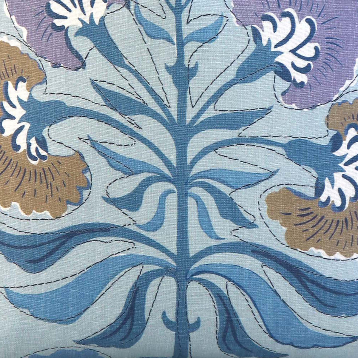 Tybee Tree Lavender and Blue / 4x4 inch Fabric Swatch