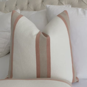 Thibaut Abito Clay Stripe Designer Luxury Throw Pillow Cover Product Video