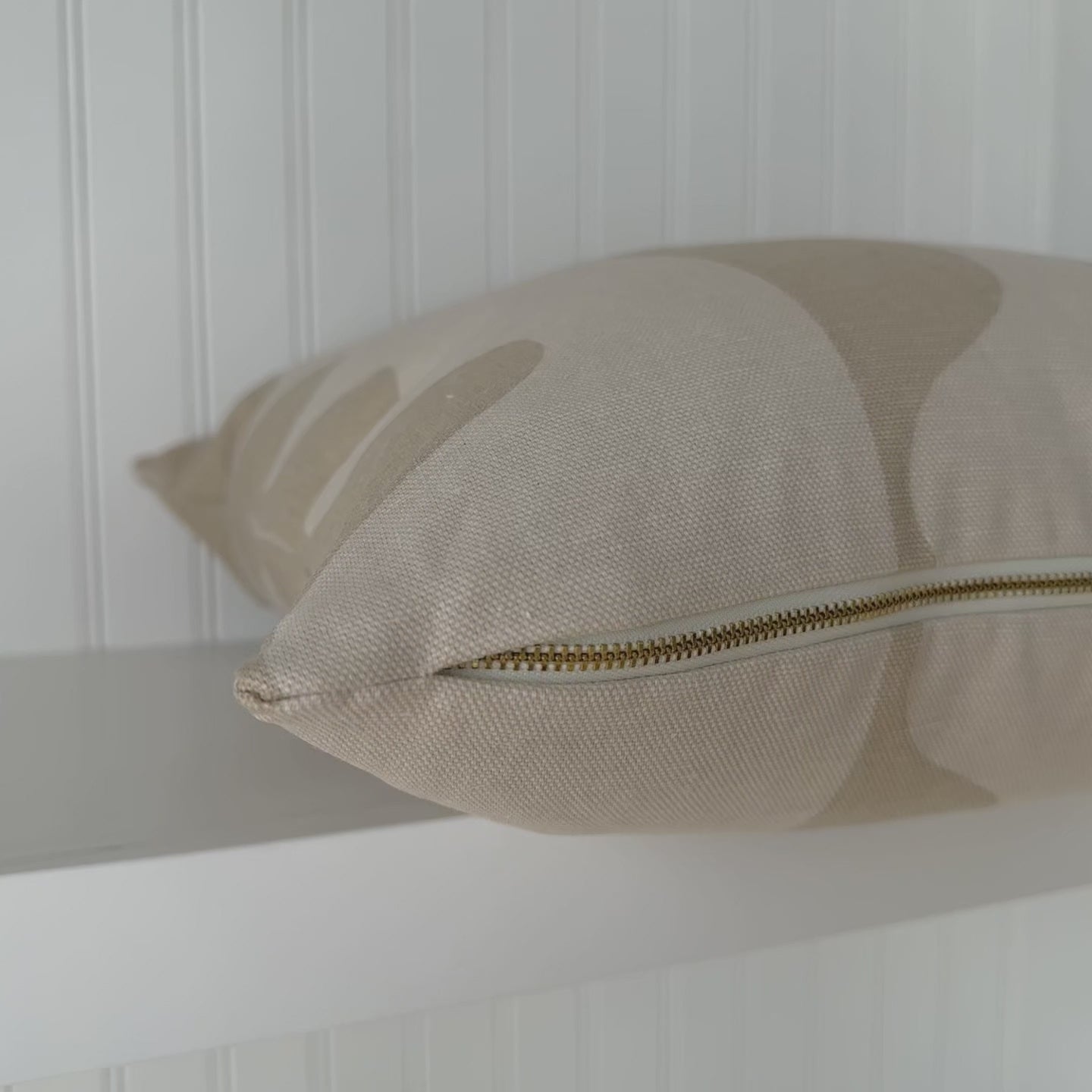 Schumacher Hadiya Williams Drift Hand Painted Wafer Beige and Cream Luxury Designer Throw Pillow Cover Product Video