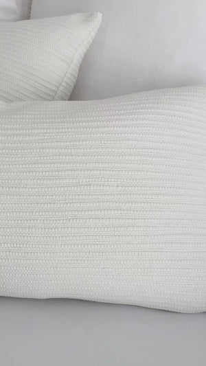 Zak + Fox Jibari Textured White Luxury Designer Throw Pillow Cover Product Video