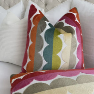 Kravet Jonathan Adler Curvy Velvet Stripes Designer Luxury Decorative Throw  Pillow Cover Product Video