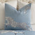 Scalamandre Leaping Cheetah Cloud Nine Light Blue Animal Print Designer Throw Pillow Cover Product Video