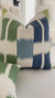 Thibaut Kasuri Stripe Blue and Green Ikat Decorative Designer Throw Pillow Cover Product Video