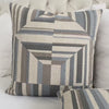 Thibaut Cubism Geometric Spa Blue on Flax Stripes Linen Designer Luxury Decorative Throw Pillow Cover Product Video