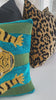 Schumacher Jokhang Hartig Tiger Velvet Peacock/Olive Designer Throw Pillow Cover Product Video