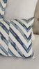Thibaut Hamilton Embroidered Textured Blue and White Chevron Geometric Designer Luxury Throw Pillow Cover Product Video