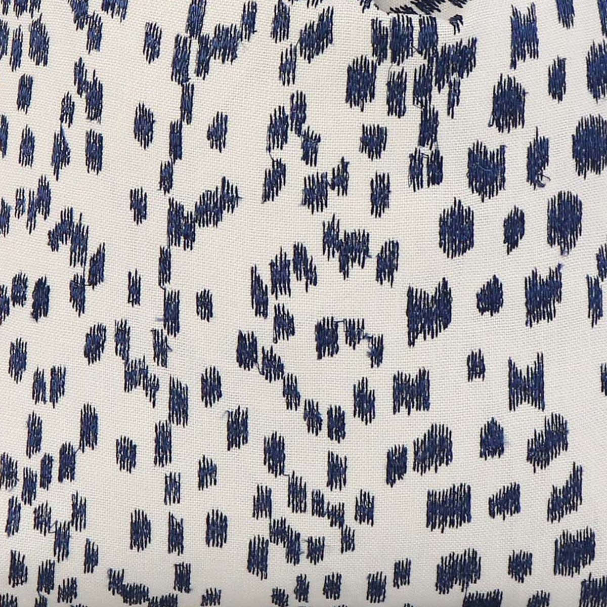 Les Touches Embroidered Indigo / 4x4 inch Fabric Swatch