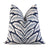 Brunschwig Fils Talavera Indigo Blue Palm Leaf Designer Throw Pillow Cover