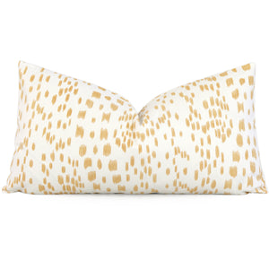 Les Touches Canary Yellow Lumbar Throw Pillow Cover