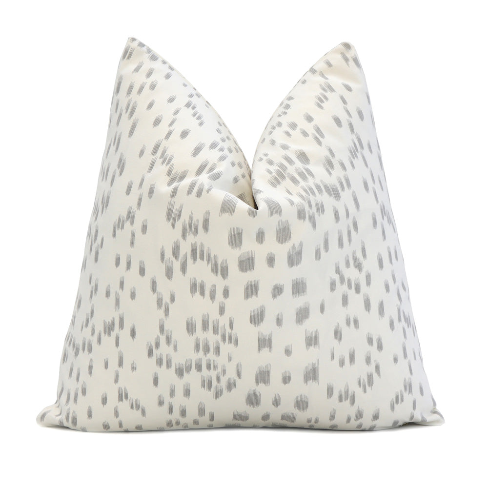 Les Touches Grey Throw Pillow Cover