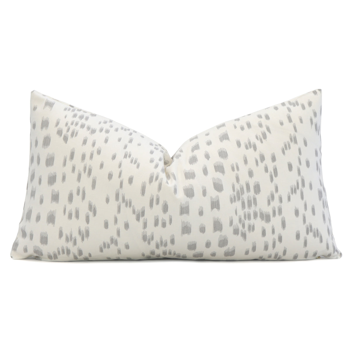 Les Touches Grey Lumbar Throw Pillow Cover