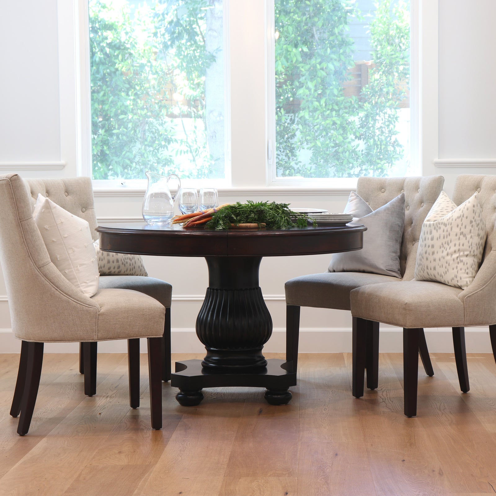 Les Touches Grey Throw Pillow Cover