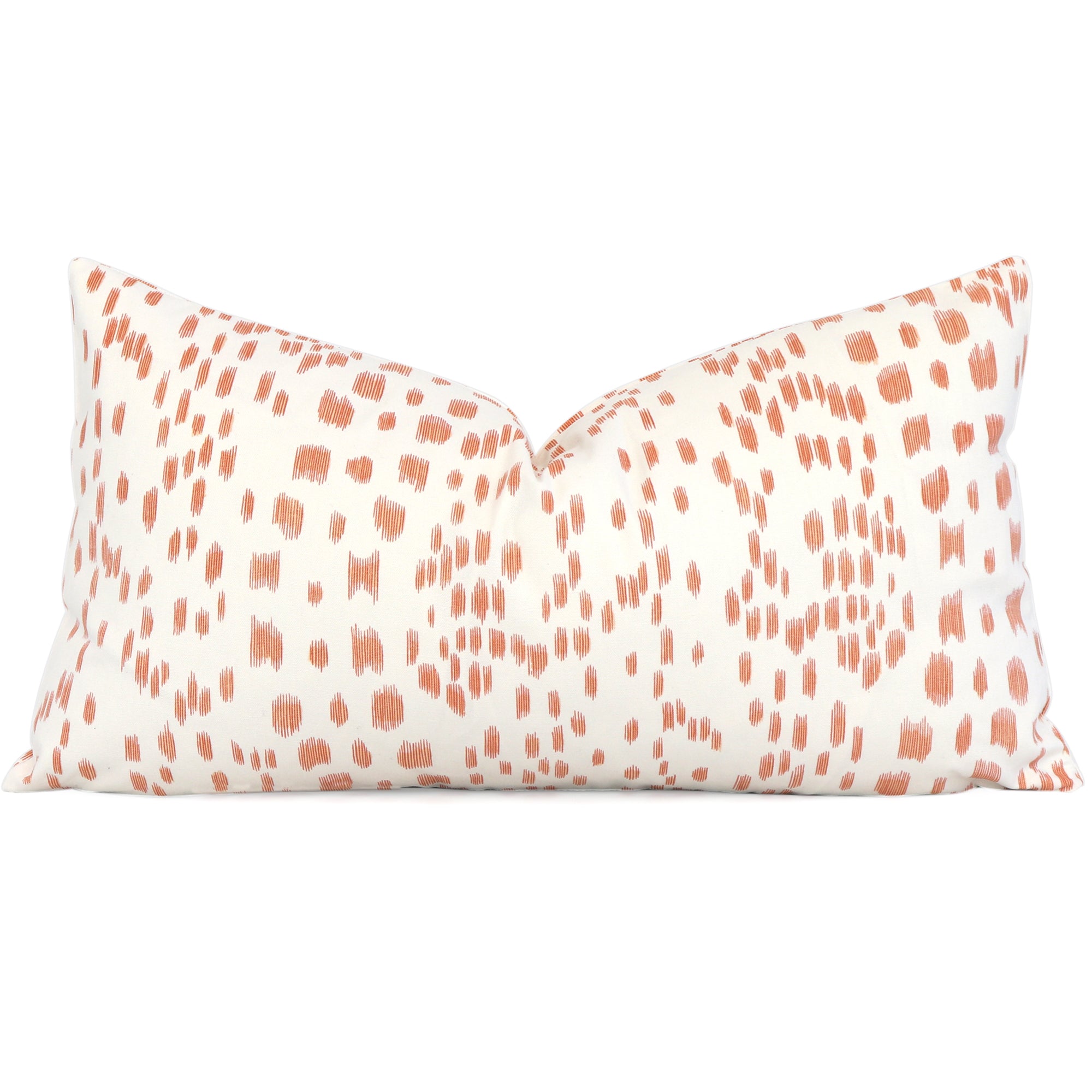 Les Touches Tangerine Lumbar Throw Pillow Cover 