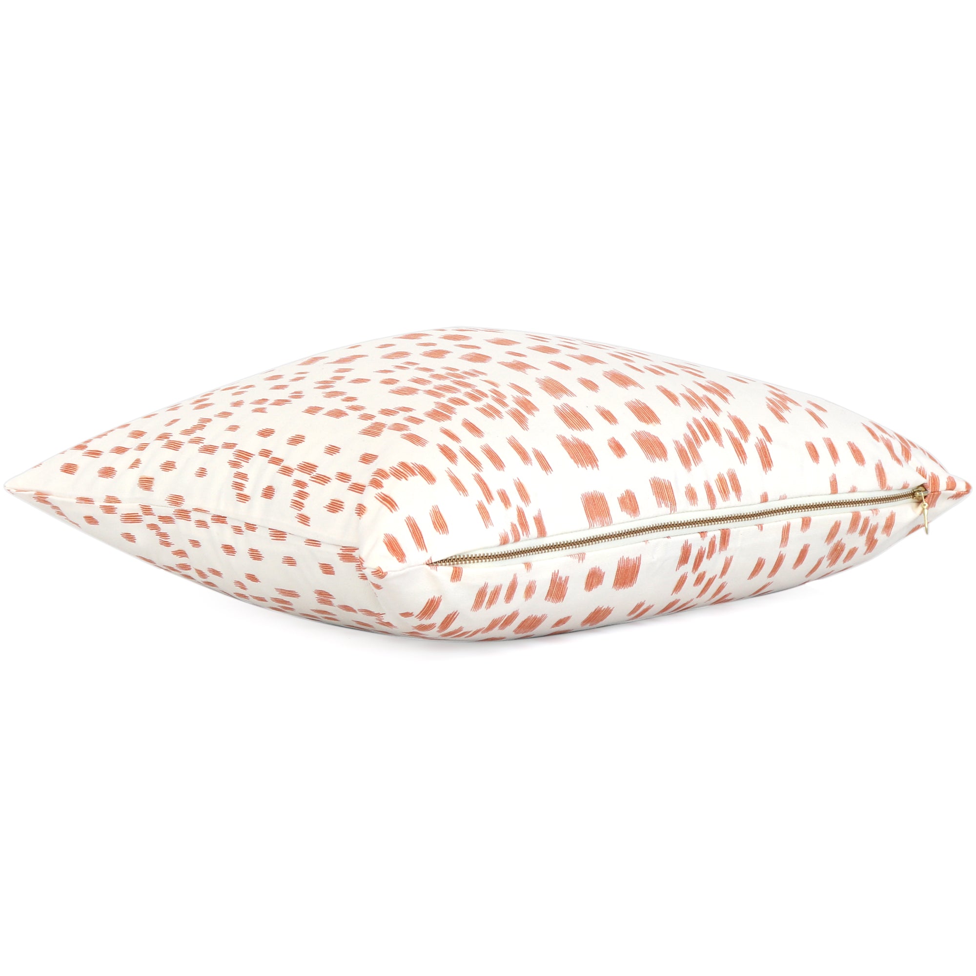 Les Touches Tangerine Throw Pillow Cover with Zipper