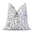 Brunschwig + Fils Les Touches Embroidered Canton Blue Designer Luxury Throw Pillow Cover