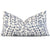 Brunschwig + Fils Les Touches Embroidered Canton Blue Designer Luxury Lumbar Throw Pillow Cover