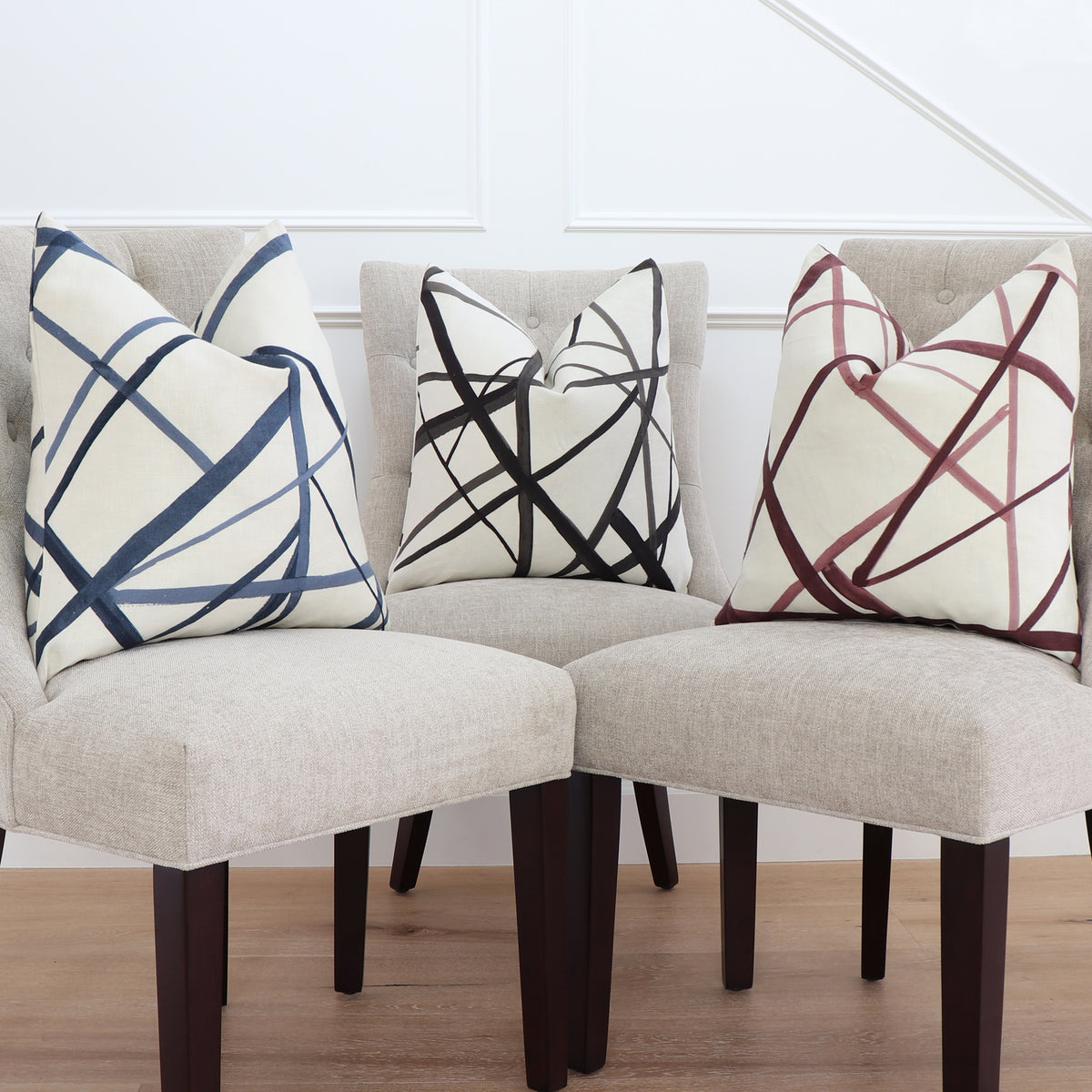 Channels Ebony Pillow Cover