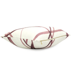 Side View Channels Plum Throw Pillow