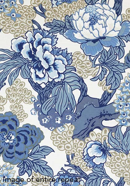 Honshu Blue and Beige Pillow Cover