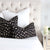 Kelly Wearstler Feline Cheetah Ebony Beige Designer Throw Pillow Cover in Bedroom