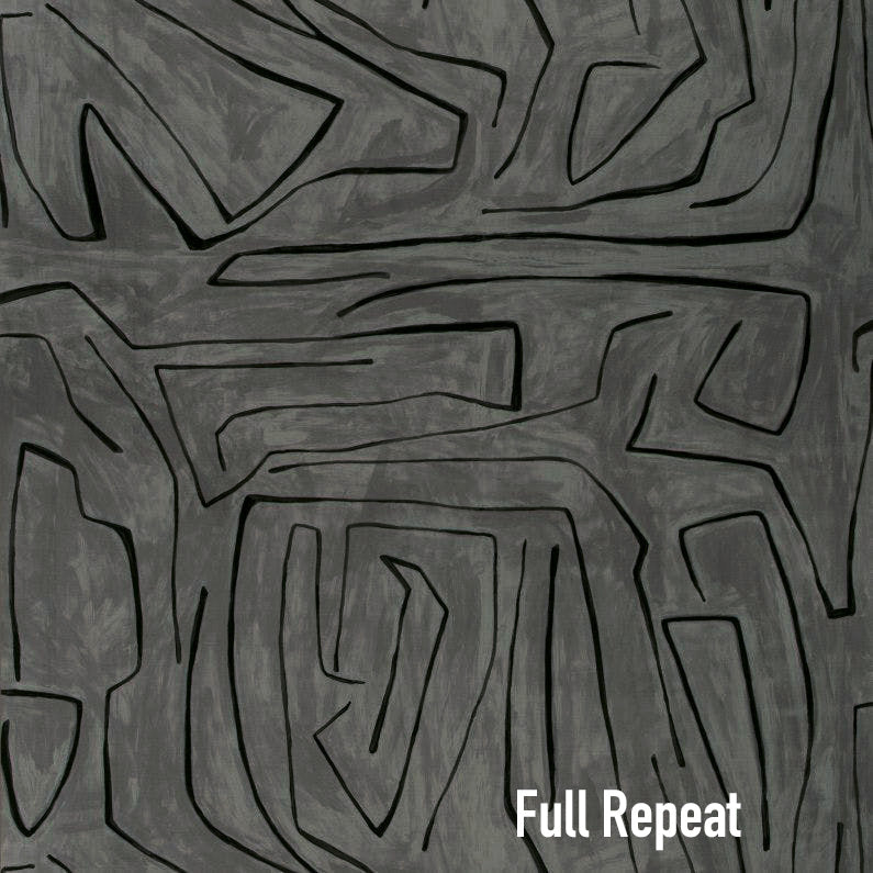 Graffito Graphite Pillow Cover