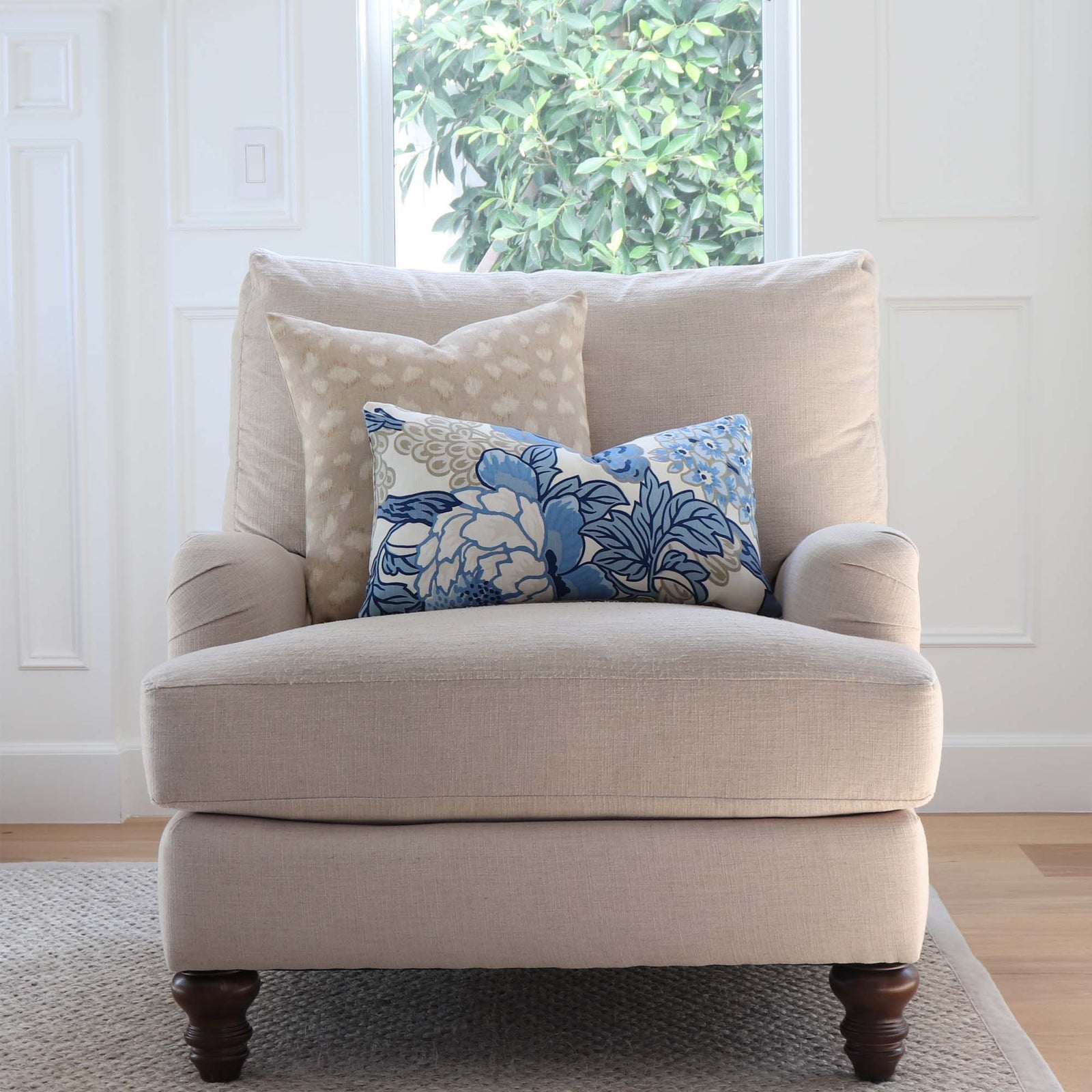 Kelly Wearstler Feline Cheetah Beige Designer Decorative Throw Pillow Cover