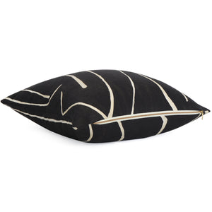Kelly Wearstler Graffito Onyx Throw Pillow Cover with Gold Zipper