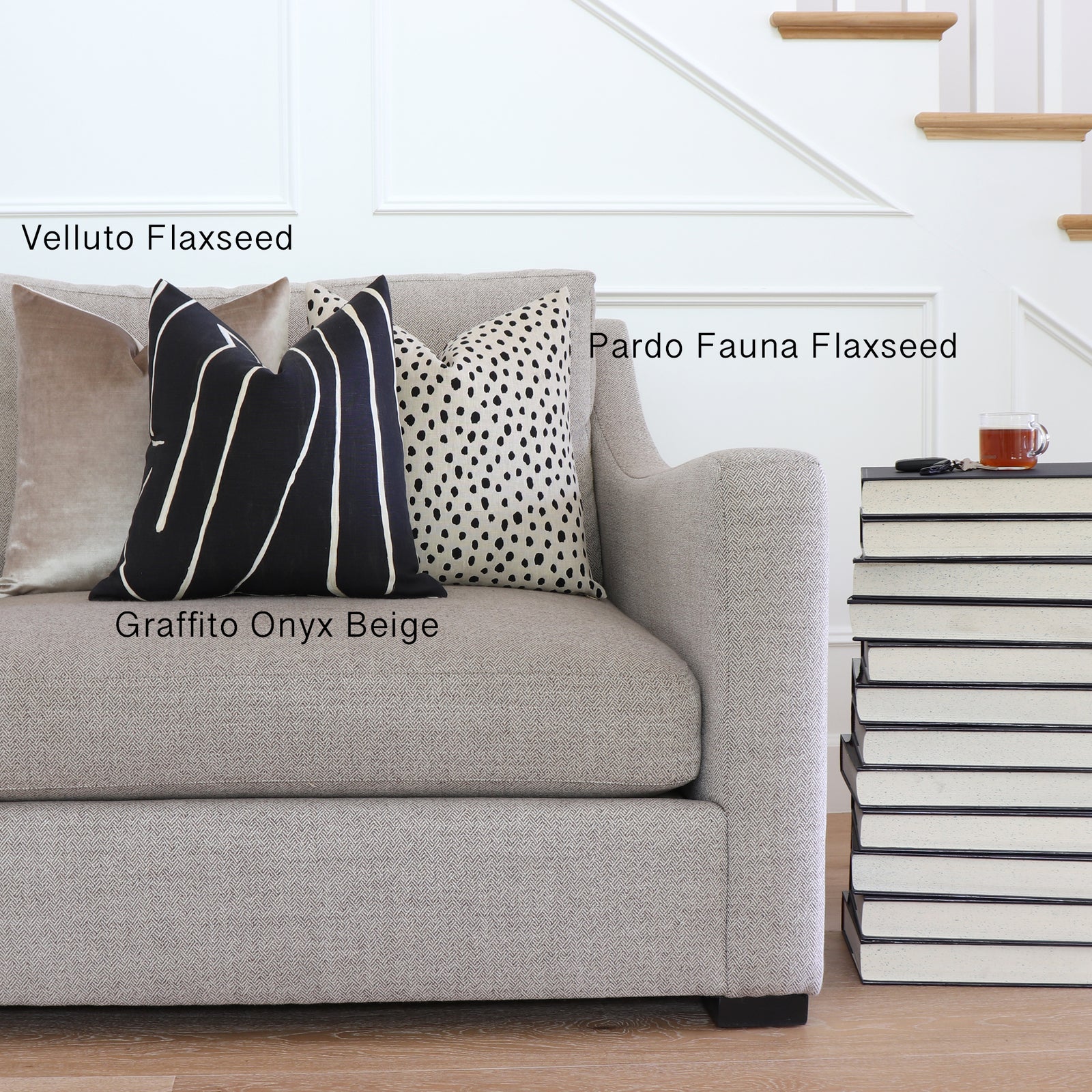 Kelly Wearstler Graffito Onyx Throw Pillow Cover with Pillow Combo