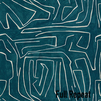 Graffito Teal Pillow Cover