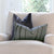 Kelly Wearstler Graffito Graphite Gray Throw Pillow Cover on Accent Chair