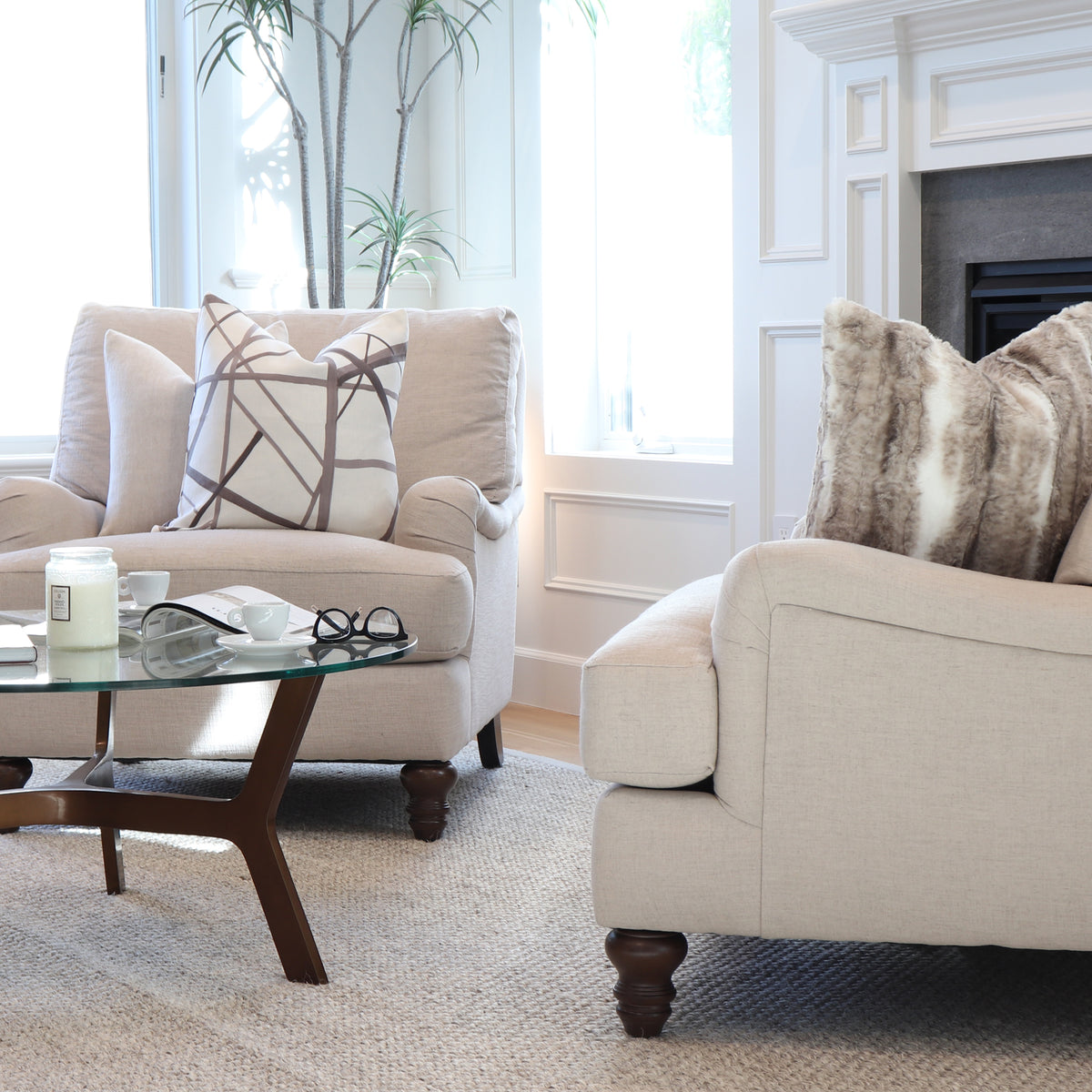 Channels Kelly Wearstler Taupe Throw Pillow Cover in Home