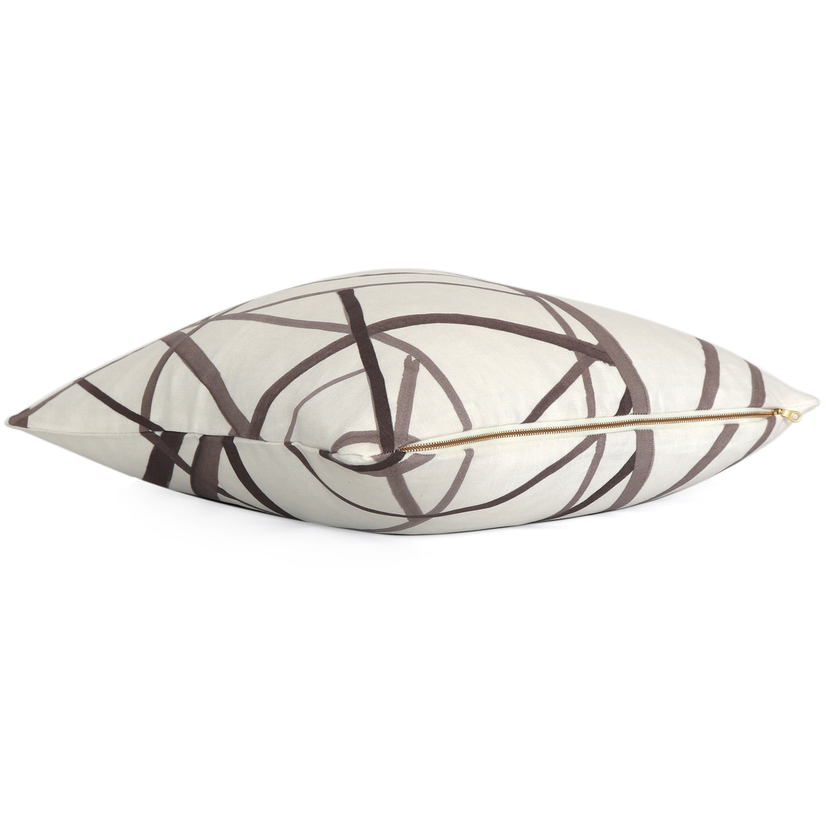 Channels Kelly Wearstler Taupe Throw Pillow Cover with Zipper