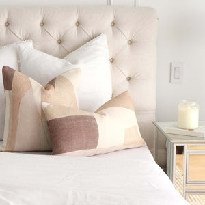 Kelly Wearstler District Silt Pink Designer Throw Pillow Cover in Bedroom