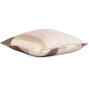 Kelly Wearstler District Silt Pink Designer Throw Pillow Cover with Gold Brass Zipper