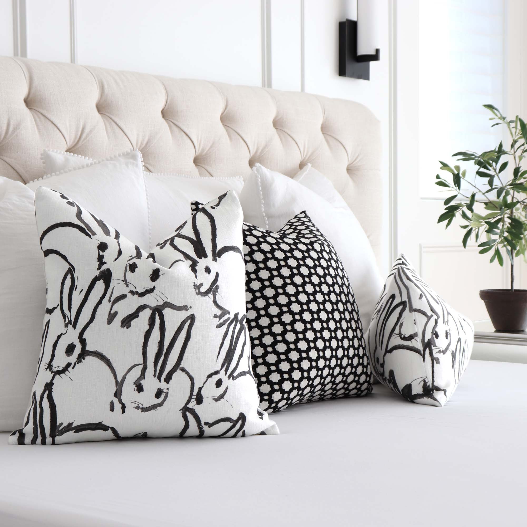 Luxape Pillowcase - 18in - Hypebeast Room Decor - Off White Room Pillow Cover - Hype Beats Pillows - Black and White Pillows - Bape Decorations 