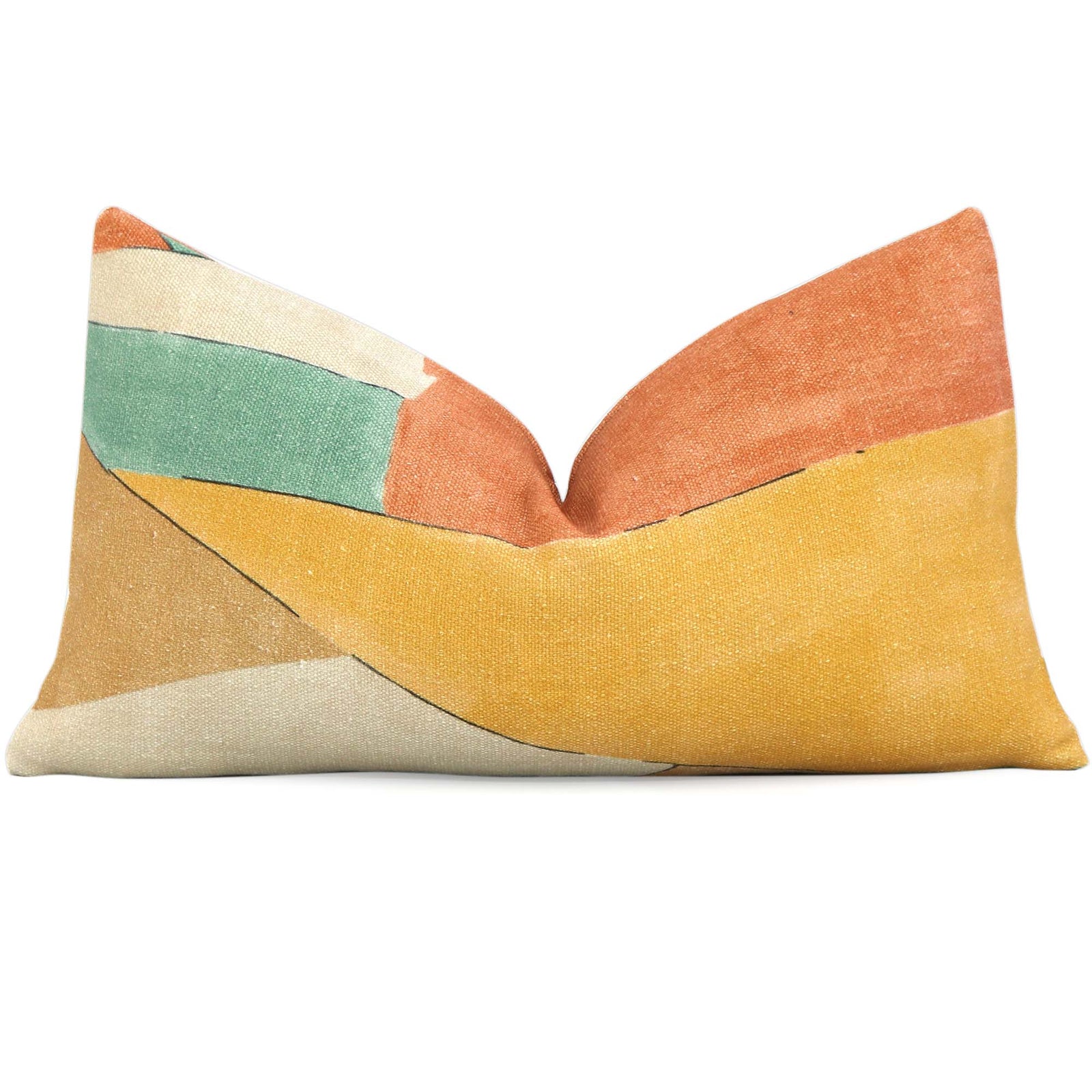 Kelly Wearstler District Tawny Designer Luxury Lumbar Throw Pillow Cover