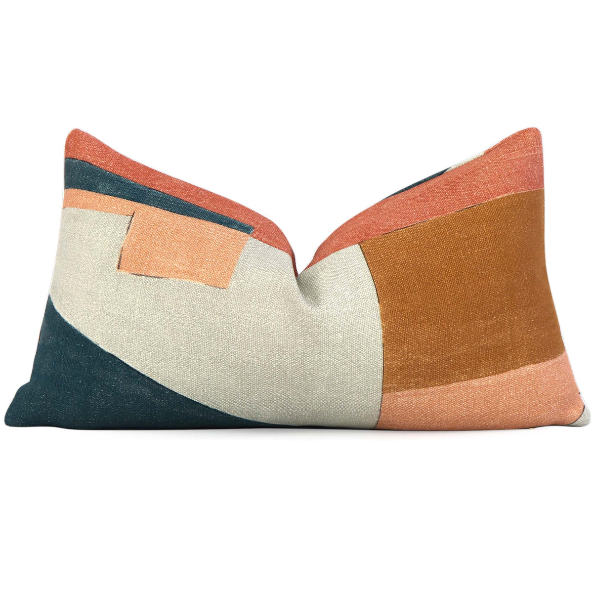 Kelly Wearstler District Apricot Designer Lumbar Throw Pillow Cover