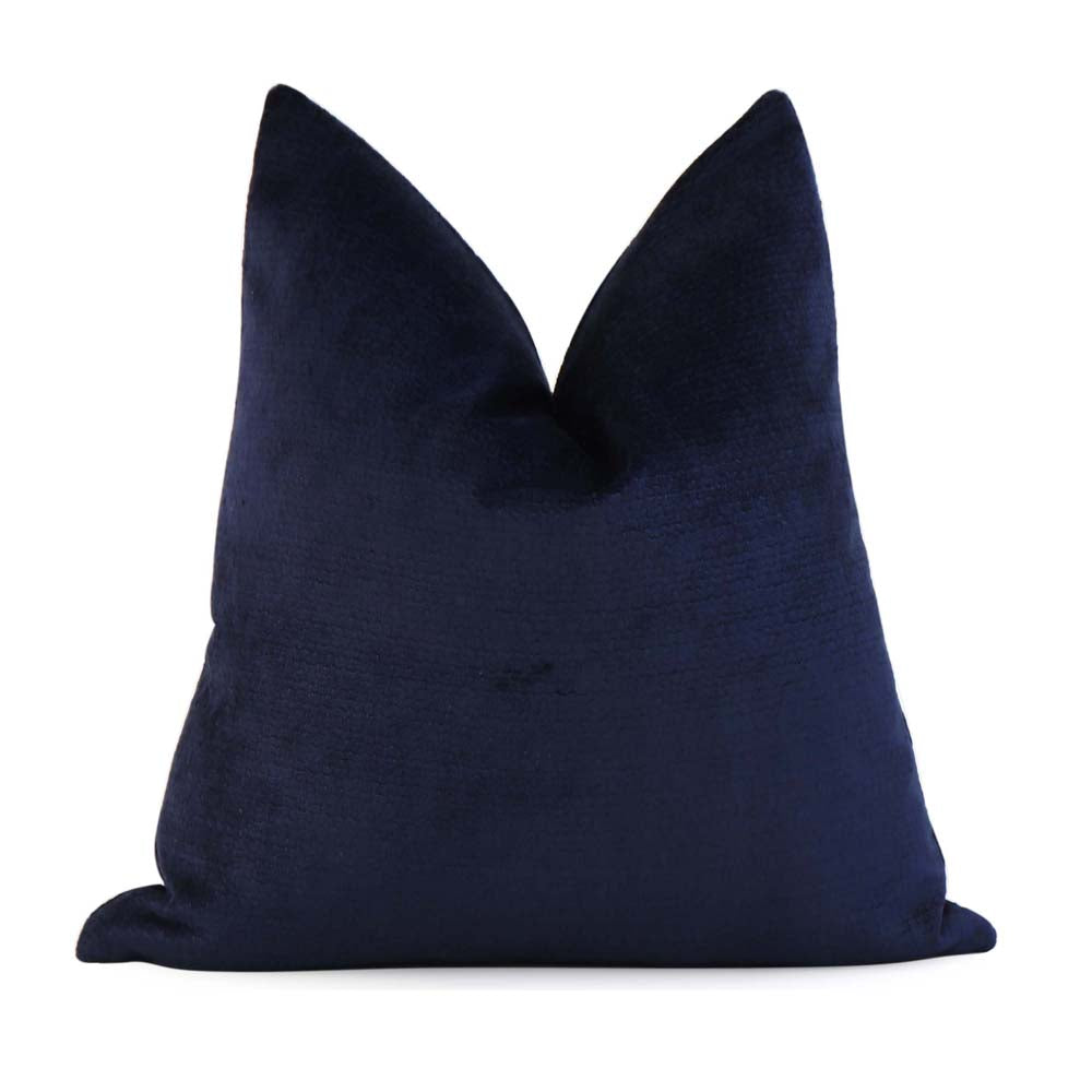Rebus Blue Velvet Pillow Cover