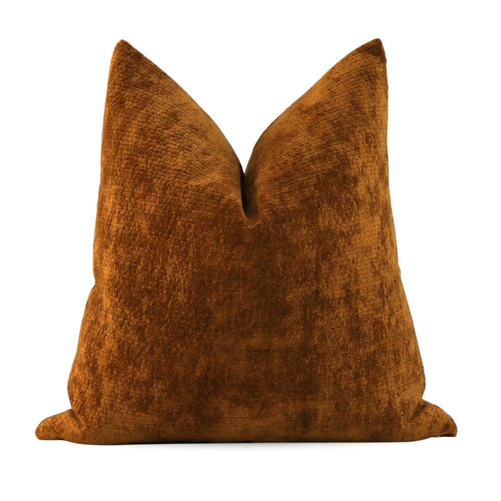 Kelly Wearstler Lee Jofa Rebus Blaze Brick Red Designer Velvet Throw Pillow Cover