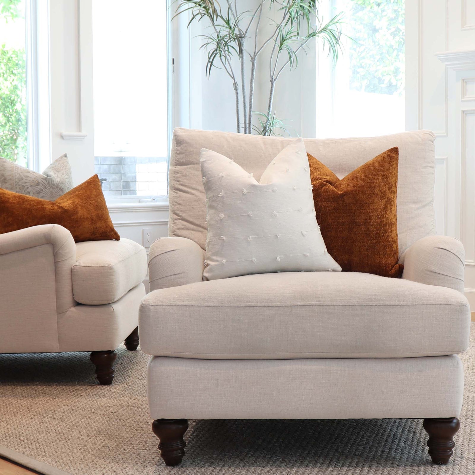 Kelly Wearstler Lee Jofa Rebus Blaze Brick Red Designer Velvet Throw Pillow Cover