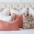 Kelly Wearstler Lee Jofa Rebus Sorbet Salmon Pink Velvet Throw Pillow Cover with Matching Throw Pillow Mix