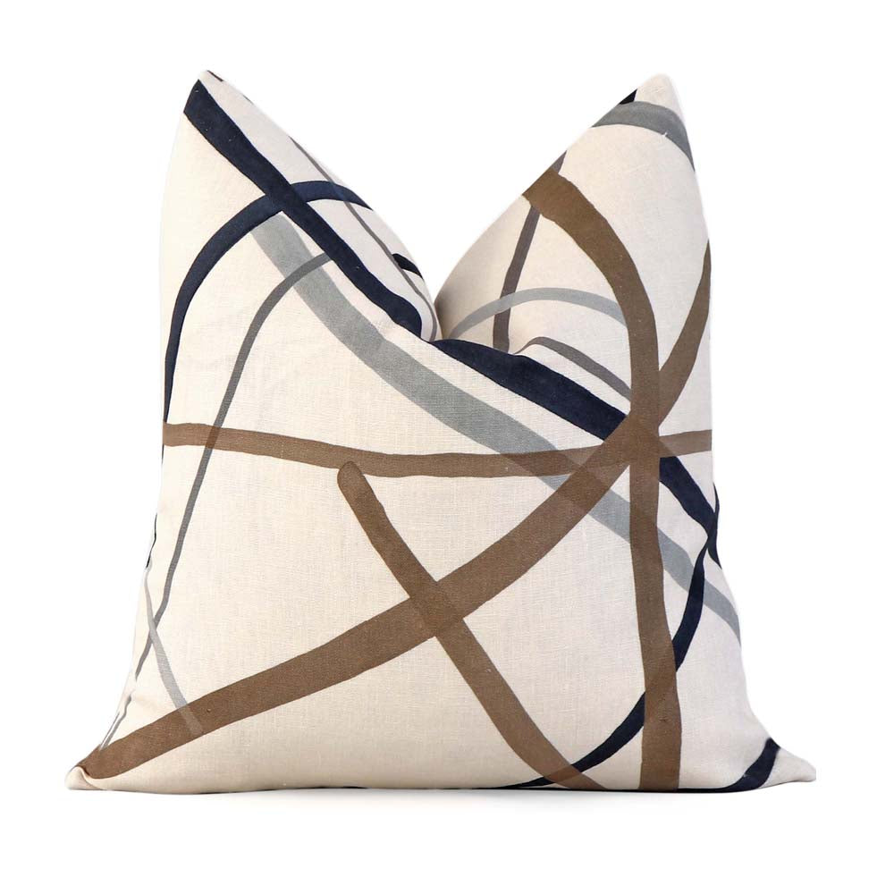 Simpatico Sand Striped Designer Decorative Throw Pillow Cover