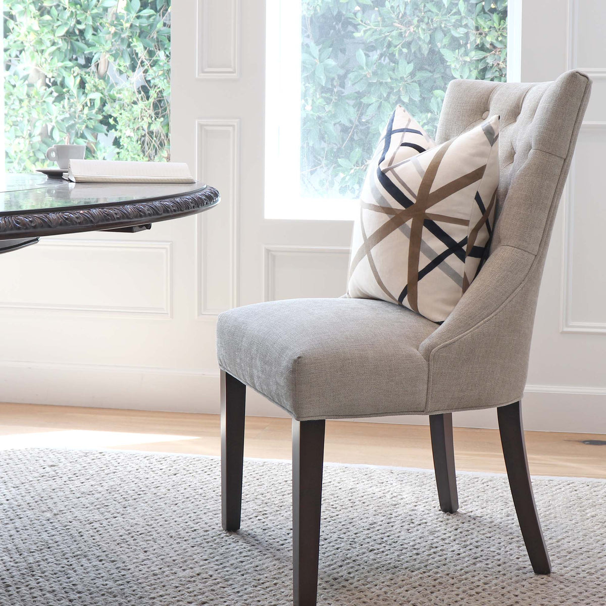 Simpatico Sand Striped Designer Decorative Throw Pillow Cover in Home Decor