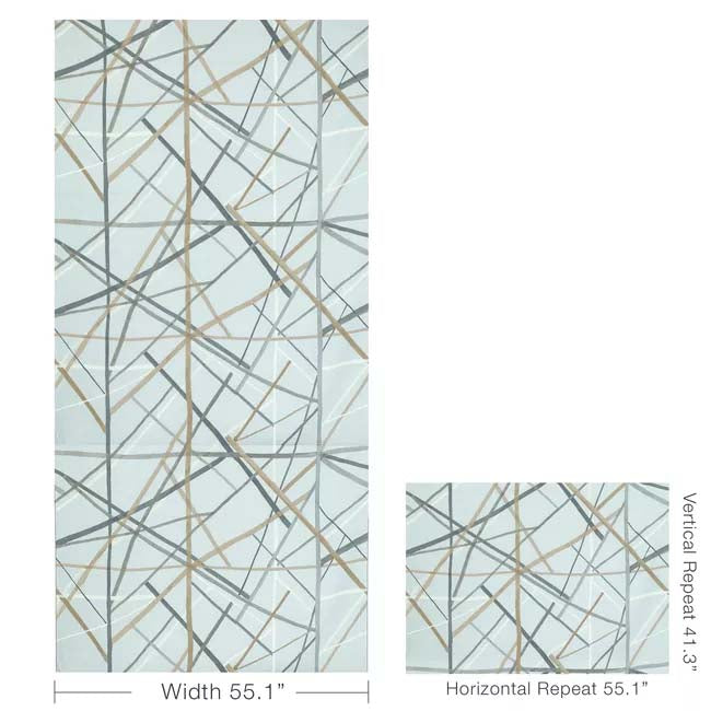 Kelly Wearstler Simpatico Cinder Light Blue Striped Designer Decorative Throw Pillow Cover Fabric Repeat