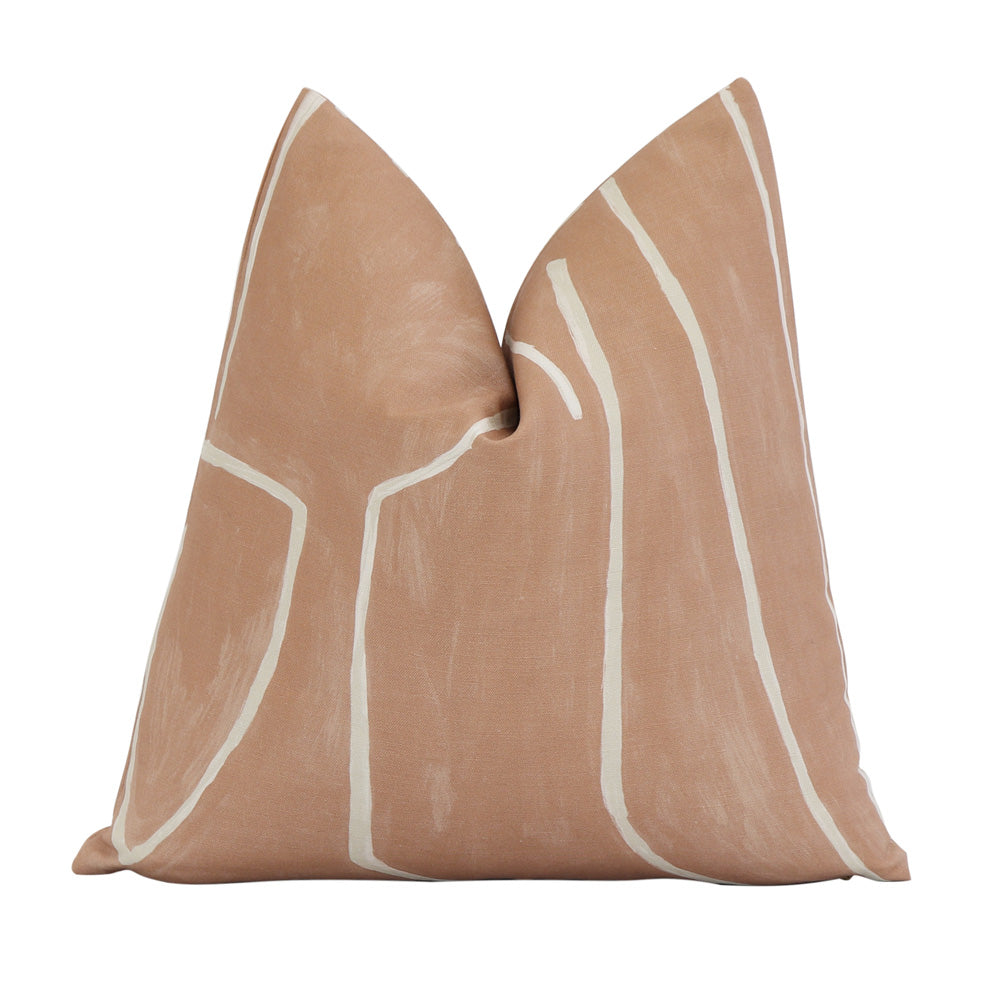 Kelly Wrestler Graffito Salmon Throw Pillow Cover